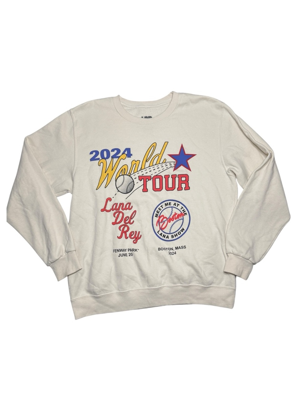 Lana Del Rey 2024 World Tour Boston Fenway Crewneck - Picture 1 of 4